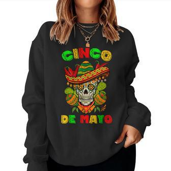 Cinco De Mayo Skull Mexican Fiesta 5 De Mayo Women Men Women Sweatshirt | Mazezy