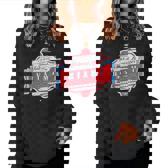 Classic Miami Beer Label - Miami-Dade County Pride Women Sweatshirt | Mazezy