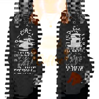 Coffee Drinker Daddy Fatherhood Coffee Lover Fathers Day Women Crewneck Graphic Sweatshirt - Thegiftio