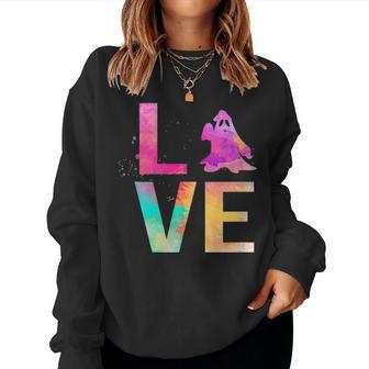 Colorful Ghost Hunting Mom Gifts Ghost Hunting Women Crewneck Graphic Sweatshirt - Seseable