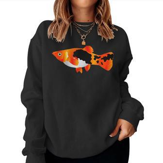 Colorful Platy Fish Dad Mom Birth-Day Women Sweatshirt | Mazezy