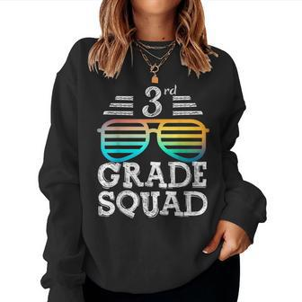 Cool 3Rd Grade Squad Team Back To School Graduation Teacher Women Sweatshirt | Mazezy