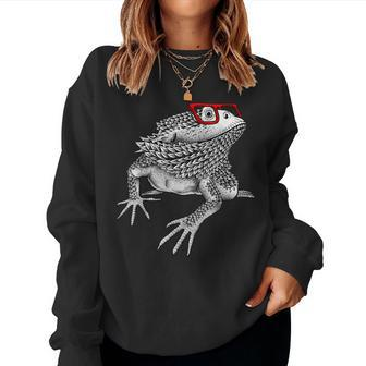 Cool Bearded Dragon For Men Women Reptile Lover Lizard Nerdy Women Sweatshirt | Mazezy