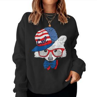 Cool Fox Wearing A Hat Dog Mom Womens Or Mens Novelty Funny Women Crewneck Graphic Sweatshirt - Seseable
