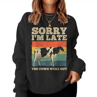 Cow For Men Women Cow Farmer Herd Farming Animal Lover Women Sweatshirt | Mazezy