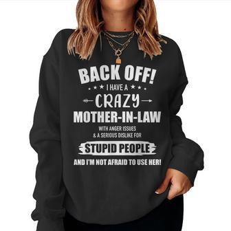 Crazy Mother-In-Law From Daughter-In-Law Women Sweatshirt | Mazezy