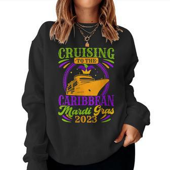Womens Cruising To The Caribbean Mardi Gras 2023 Cruising Party Women Sweatshirt | Mazezy
