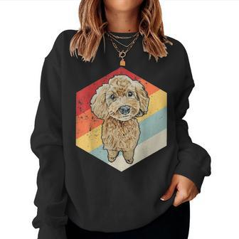 Cute Cavapoo Dog Mom Dad Pet Graphic Funny Gift Women Crewneck Graphic Sweatshirt - Seseable
