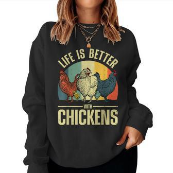 Cute Chicken For Men Women Chicken Farmer Whisperer Lovers Women Crewneck Graphic Sweatshirt - Seseable