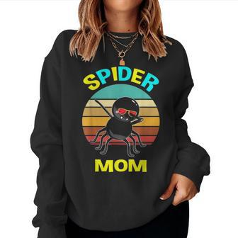 Cute Dabbing Spider Mom Bug Collector Gifts Mama Mothers Women Crewneck Graphic Sweatshirt - Seseable