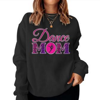 Cute Dance Mom Gift Zebra Print Dance Mom V2 Women Crewneck Graphic Sweatshirt - Seseable