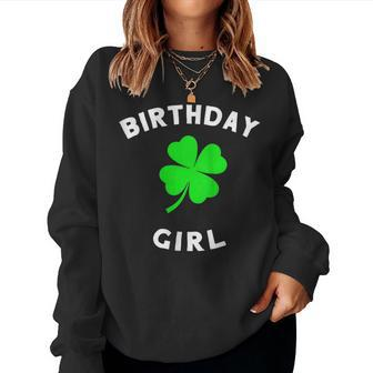Womens Cute St Patricks Day Birthday For Girls Tank Top Women Sweatshirt | Mazezy
