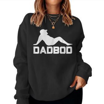 Dad Bod Dadbod Silhouette With Beer Gut Women Sweatshirt | Mazezy