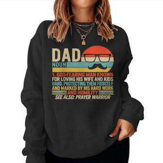 Dad Moustache Fathers Day Christian Prayer Father In Law Women Sweatshirt | Mazezy
