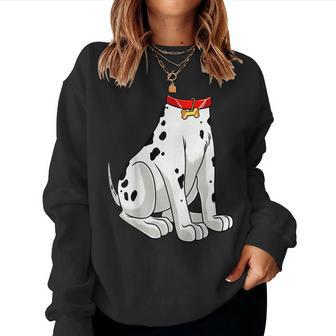 Dalmatian Costume Halloween Dog Print Men Women Kids Women Crewneck Graphic Sweatshirt - Thegiftio UK