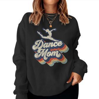 Dance Mom Retro Sunset Dance Mom Life Christmas Mothers Day Women Crewneck Graphic Sweatshirt - Seseable