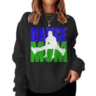 Dance Mom Son Boy Dancing Dancer Vintage Blue Green Women Crewneck Graphic Sweatshirt - Seseable