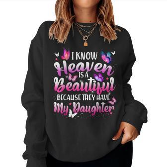 Daughter Guardian Angel In Heaven For Mom Mommy Women Sweatshirt | Mazezy