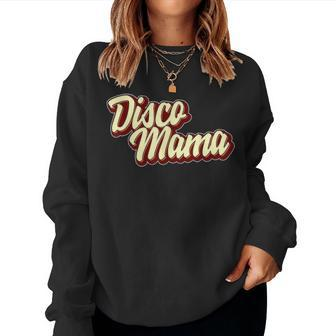 Disco Mama Queen Mom Matching Couple Mothers Day Retro Women Crewneck Graphic Sweatshirt - Seseable