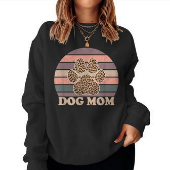 Dog Mom - Leopard Print - Best Mama - Paw - Classic Women Sweatshirt | Mazezy