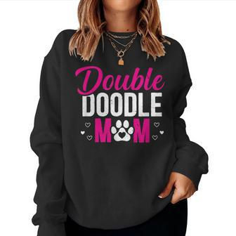 Double Doodle Mom Dog Lovers Women Sweatshirt | Mazezy