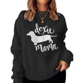 Womens Doxie Mama Doxie Mom Shirt Dachshund Lover Women Sweatshirt | Mazezy