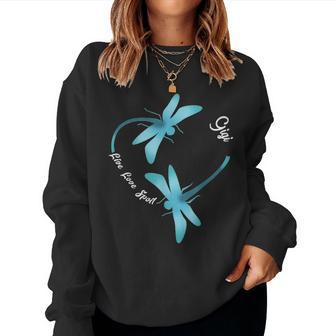 Dragonfly Live Love Spoil Gigi Funny Gigi Gift For Mom Women Women Crewneck Graphic Sweatshirt - Seseable
