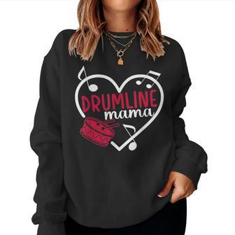Drumline Mama Heart Drumline Mom Drumline Mother Women Sweatshirt | Mazezy
