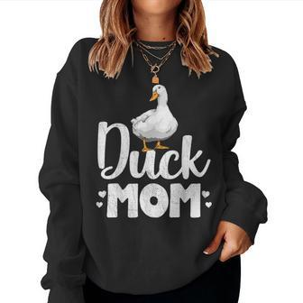 Duck Mom Funny Water Duckling Gifts Women Crewneck Graphic Sweatshirt - Seseable