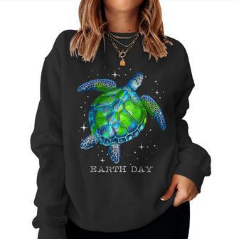 Earth Day 2023 Restore Sea Turtle Tie Dye Save The Planet Women Sweatshirt | Mazezy