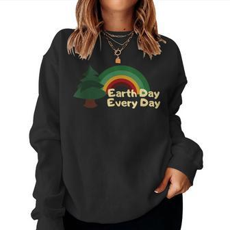 Earth Day Everyday Rainbow Pine Tree V2 Sweatshirt | Mazezy