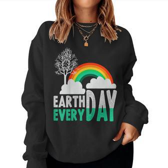 Earth Day Everyday Rainbow Tree T Shirt Women Sweatshirt | Mazezy
