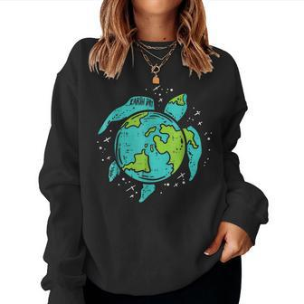 Earth Day Sea Turtle Save The Planet Women Men Kids Women Sweatshirt | Mazezy