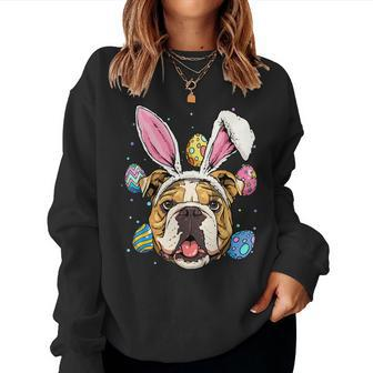 Easter Bunny American Bulldog Dog Kids Men Women Women Sweatshirt | Mazezy