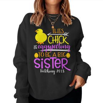 Easter Pregnancy Announcement T Big Sister Women Sweatshirt | Mazezy