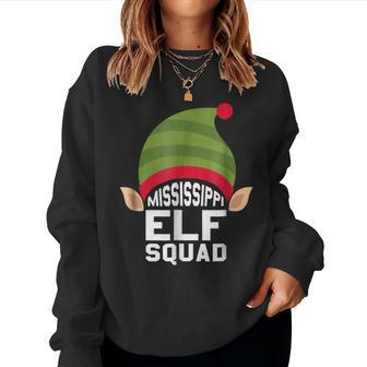 Elf Squad Mississippi T Christmas Group Women Sweatshirt | Mazezy