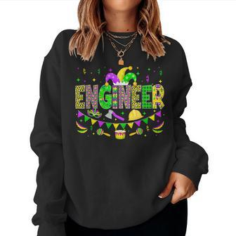 Engineer Lover Funny Mardi Gras Carnival Party Women Men Women Crewneck Graphic Sweatshirt - Seseable