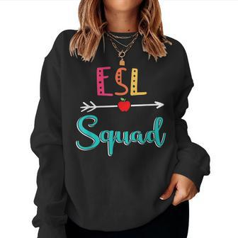 Esl Squad Teacher Back To School Women Sweatshirt | Mazezy