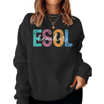 Esol Teacher Boho Esol Teaching Esol Teachers Sweatshirt | Mazezy