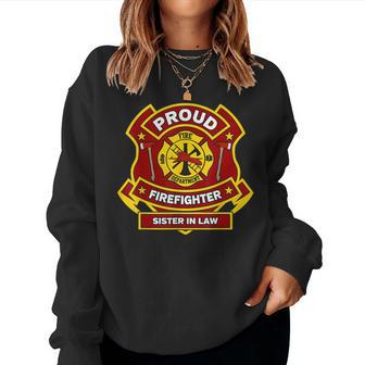 Firefighter Sister In Law T Women Sweatshirt | Mazezy