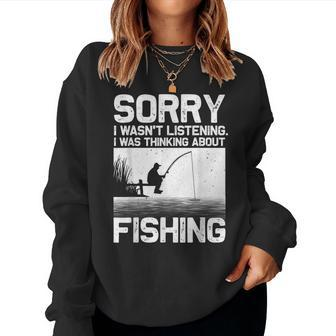 Fishing For Men Women Trout Bass Fisherman Vacation Women Sweatshirt | Mazezy