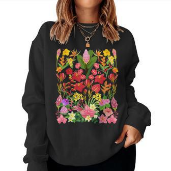 Flower Graphic For Women Botanical Floral Gardening Women Sweatshirt | Mazezy