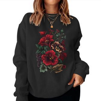 Flowers Botanical Natural Graphics Gardeners Vintage Women Sweatshirt | Mazezy