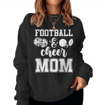 Football And Cheer Mom Or Mama Game Day Outfit Women Sweatshirt | Mazezy