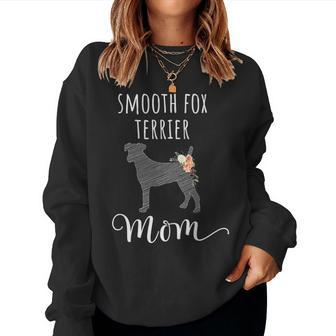 Fox Terrier Mom Smooth Fox Terrier Lover Owner Gift Women Crewneck Graphic Sweatshirt - Seseable