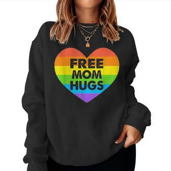 Free Mom Hugs Lgbt V2 Women Crewneck Graphic Sweatshirt - Seseable