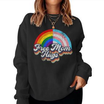 Free Mom Hugs Rainbow Transgender Lgbtq Pride Mouth Sweatshirt | Mazezy