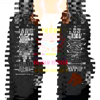 Freedom Isnt Free-Proud Daughter Of A Vietnam Veteran Daddy Women Crewneck Graphic Sweatshirt - Seseable