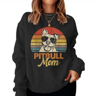 Funny Dog Pitbull Mom Pittie Mom Mothers Day Women Crewneck Graphic Sweatshirt - Thegiftio UK