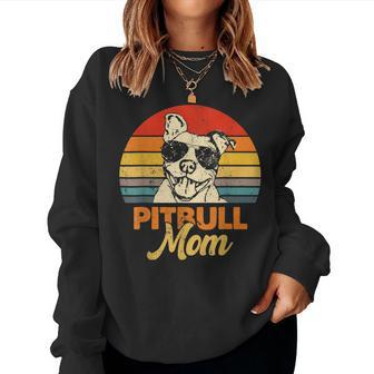 Funny Dog Pitbull Mom Pittie Mom Mothers Day Women Crewneck Graphic Sweatshirt - Thegiftio UK